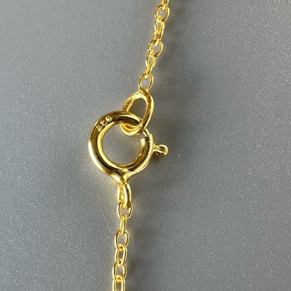 14k Gold Vermeil Round Tree Pendant Necklace - Picture 6 of 10